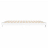 Bed Frame without Mattress White 200x200 cm Engineered Wood 832213