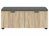 Hall Bench with Cushion with Shelf Sonoma Oak 80 x 38 x 46 cm 891482