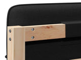 Upholstered Headboard Brown and Black 100 cm Solid Pine Wood 880140