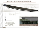 3 x 2.5m Electric Awning with Remote Controller, Aluminium Frame DIY Retractable Awning, UV50 Sun T3398P315961