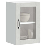 Kitchen Wall Cabinet with Glass Door Porto Concrete Grey 854011