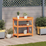 Potting Table with Shelves Brown 82.5x45x86.5 cm Solid Wood Pine 844638