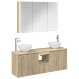 Bathroom Cabinet Set 4 pcs Sonoma Oak Engineered Wood 3406345