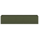 Planter Olive Green 200x40x40 cm Cold-rolled Steel 860685