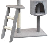 ZNTS Cat Tree with Sisal Scratching Posts 150 cm Grey 170485