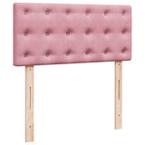 Box Spring Bed with Mattress Pink 90x190 cm Velvet 3286191