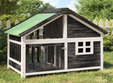Dog Kennel Grey 96x60.5x87 cm Solid Wood Pine 172268