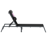 Sunlounger 1-person Black and Anthracite 197 x 54 x 86 cm Steel 42010348