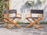 Folding Director Chairs 2 pcs Dark Grey Fabric 365836