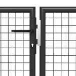 ZNTS Garden Gate Steel 400x75 cm Anthracite 144328