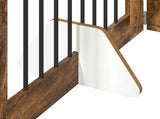 Dog Gate with Stands 2 pcs Smoked Oak 80 x 80 cm 892075