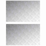 Stair Tread Rectangular 2 pcs Silver 80 x 50 cm Aluminium 4104355
