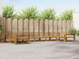 Outdoor Sofa Set 7 pcs Natural Solid Acacia Wood 3368107