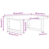 Basin Shelf Wall Mounted Steel and Solid Wood Acacia 3302760