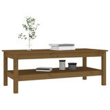 Coffee Table Honey Brown 110x50x40 cm Solid Wood Pine 814277
