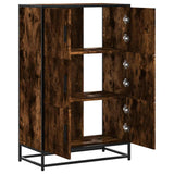 Highboard Smoked Oak 68x35x106.5 cm Engineered Wood and Metal 849071