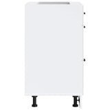Kitchen Base Cabinet "Kalmar" High Gloss White Engineered Wood 854281