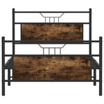 Bed Frame without Mattress Smoked Oak 107x203 cm Engineered Wood 4106757