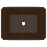 Luxury Wash Basin Matt Dark Brown 41x30x12 cm Ceramic 147050