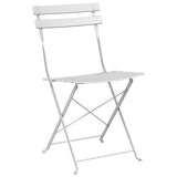 Folding Bistro Set 3 pcs White Steel 42002968