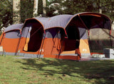 Family Tent Tunnel 8-Person Grey and Orange Waterproof 94787