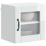 Wall Glass Cabinet LUCCA 2 pcs High Gloss White 40 x 31 x 40 cm 884843