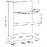 Book Cabinet Smoked Oak 80.5x35x107.5 cm Engineered Wood 849121