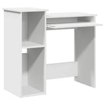 ZNTS Desk with Shelves White 84x40x78 cm Engineered Wood 860445