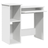 ZNTS Desk with Shelves White 84x40x78 cm Engineered Wood 860445