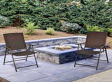 Set of Two Folding Rattan Seat Chairs - Brown T3398P317526