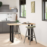 Bar Table Legs U-Shaped 2 pcs Black 40x cm Steel 4013216