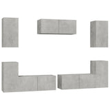 7 Piece TV Cabinet Set Concrete Grey Engineered Wood 3114305