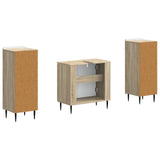 2 Piece Bathroom Cabinet Set ZWOLLE Sonoma Oak Engineered Wood 3418001