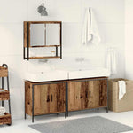 Bathroom Furniture Set with Storage 3 pcs Brown 80 x 30 x 44 cm 3334364