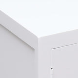 Bedside Cabinet White 38x28x52 cm Paulownia Wood 284073