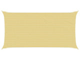 Sunshade Sail Yellow and White 4 x 6 m HDPE 42032836