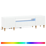 LED TV Cabinet White Engineered Wood 896245