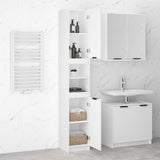 Bathroom Cabinet White 32x34x188.5 cm Engineered Wood 811322