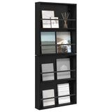 Magazine Rack 2 pcs Black Oak 60 x 12 x 70 cm Engineered Wood 890829