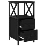 Bedside Cabinet with Drawer 2 pcs Black Oak 34 x 35.5 x 70 cm 862920