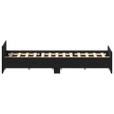 Bed Frame without Mattress Black Oak 120x200 cm Engineered Wood 3329318