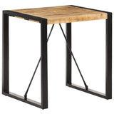 321596 Dining Table 70x70x75 cm Solid Rough Mango Wood