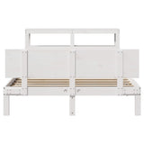 Bed Frame with Headboard without Mattress White 150x200 cm King Size 3306089