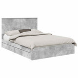 Storage Bed Concrete Grey 160 x 200 cm Engineered Wood 3409534