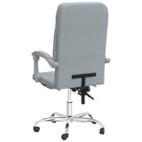 Reclining Office Chair Light Grey Fabric 349637