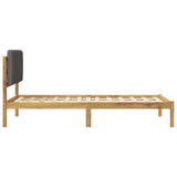 Bed Frame with Upholstered Headboard Whitewash and Light Grey 904180