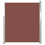 Patio Retractable Side Awning 170x300 cm Brown 48369
