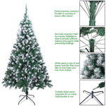 ZNTS 7FT Spray White PVC Christmas Tree 870 Branches 22023741