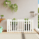 Garden Raised Bed with Fence Design White 150x50x70 cm Solid Wood Pine 832498