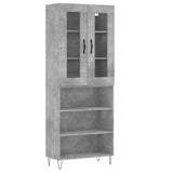 Highboard Concrete Grey 69.5x34x180 cm Engineered Wood 3198757
